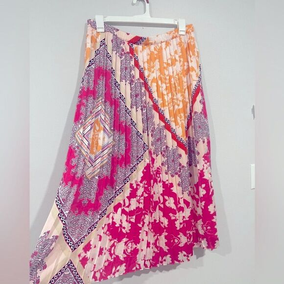 Chico’s skirt Pleaded Long Bohemian Floral summer Women’s 2P New - Picture 2 of 6